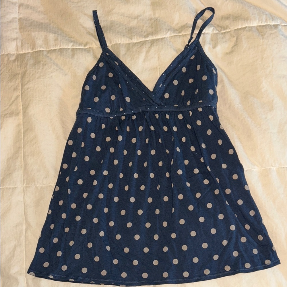American Eagle Outfitters Y2K Polka Dot Babydoll Cami